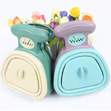Recogedor de excrementos plegable para perros con 1 rollo de bolsas descomponibles, para limpiar y recoger excrementos.