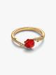 anillo rosa encantada de la bella y la bestia de disney