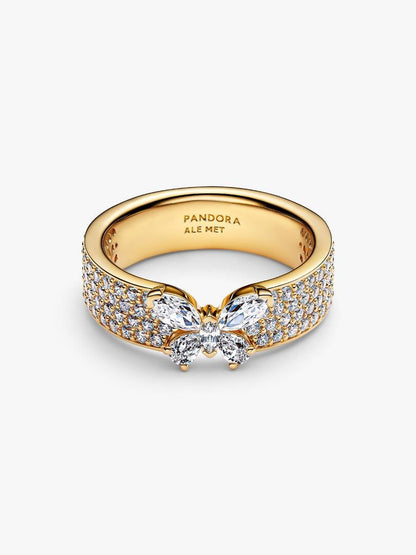 anillo mariposa brillante