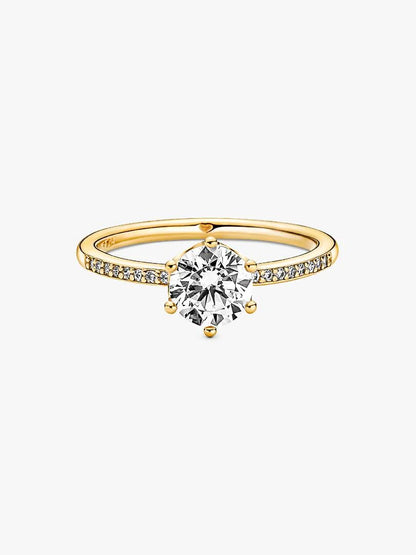 Anillo Corona Brillante Transparente