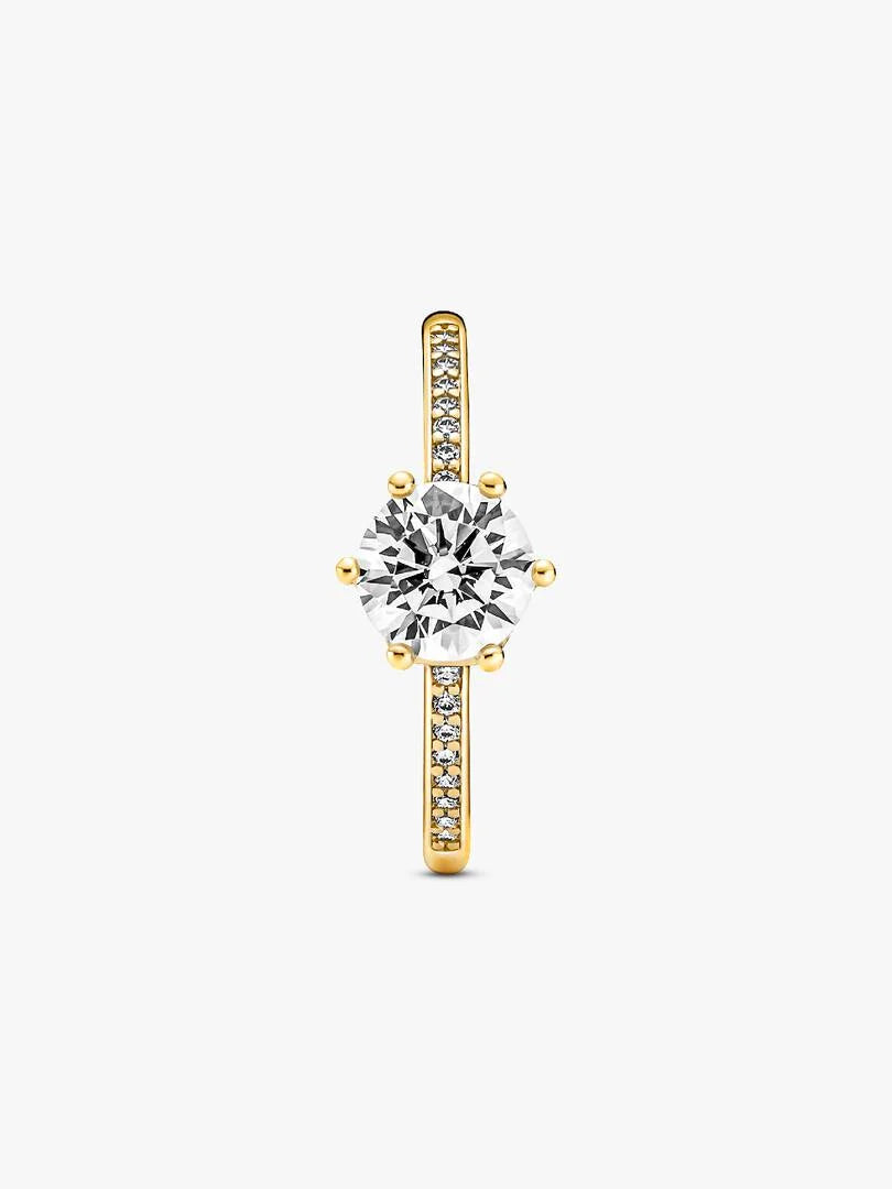 Anillo Corona Brillante Transparente