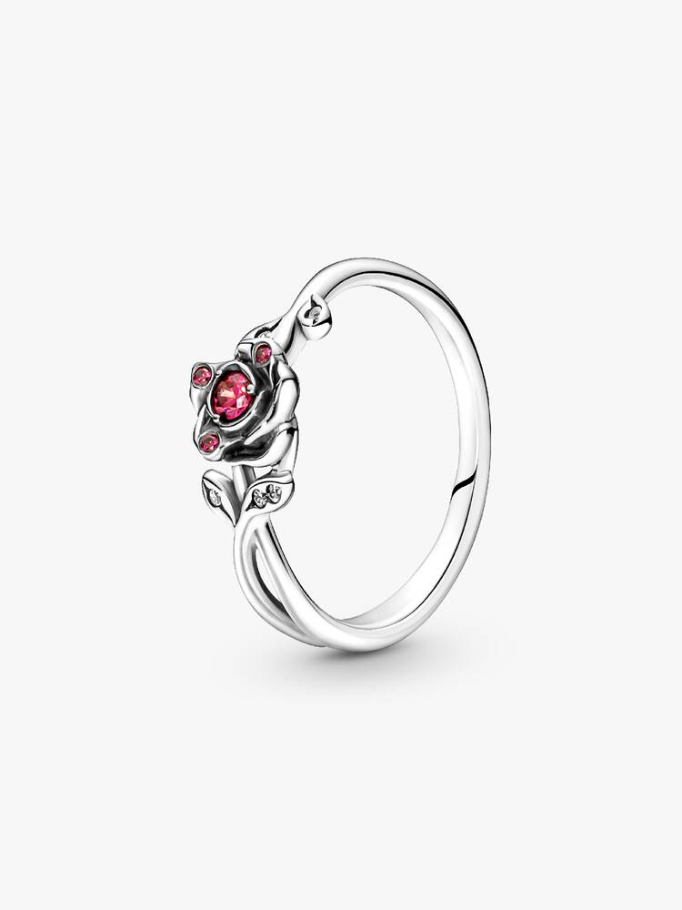 anillo rosa de la bella y la bestia de disney
