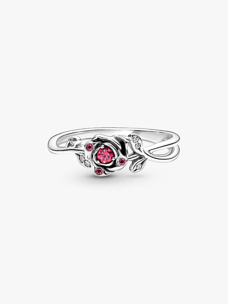 anillo rosa de la bella y la bestia de disney