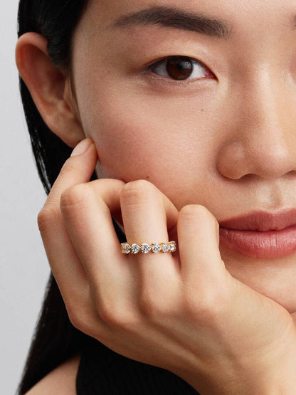 Anillo Corazones Transparentes