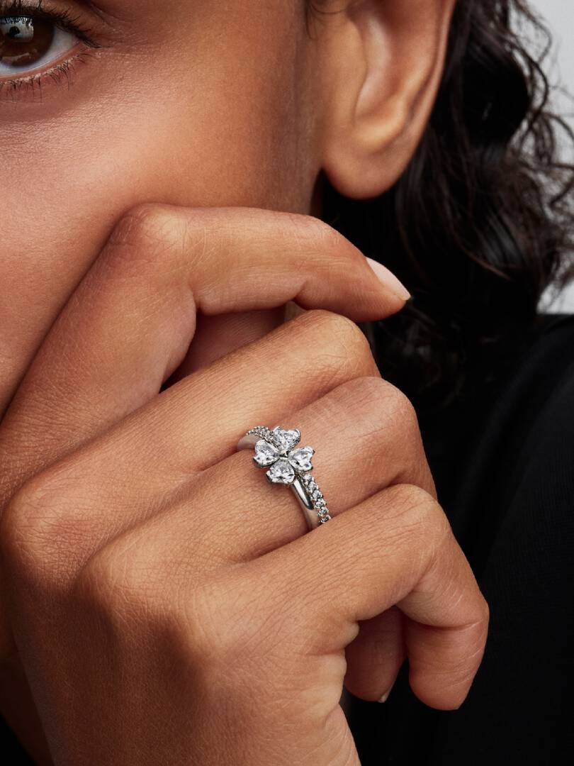 anillo divisible trevol de la suerte