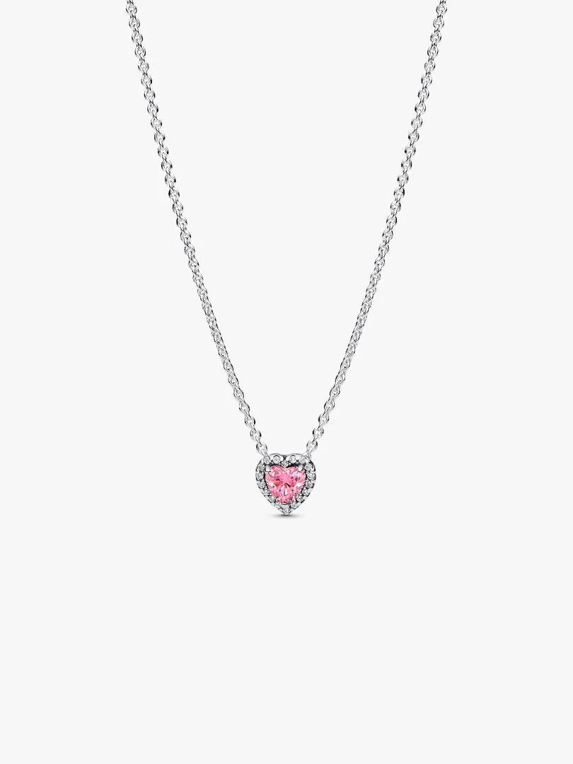 Collar Halo Corazón Rosa
