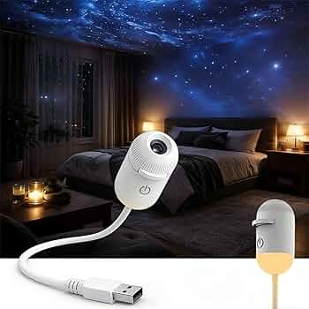 Mini Proyector de Luz USB con Efecto de Cielo Estrellado, Pantalla de Gran Angular, Cielo Estrellado para Techo, Iluminación para Sala de Juegos, Decoración de Habitaciones, Regalo