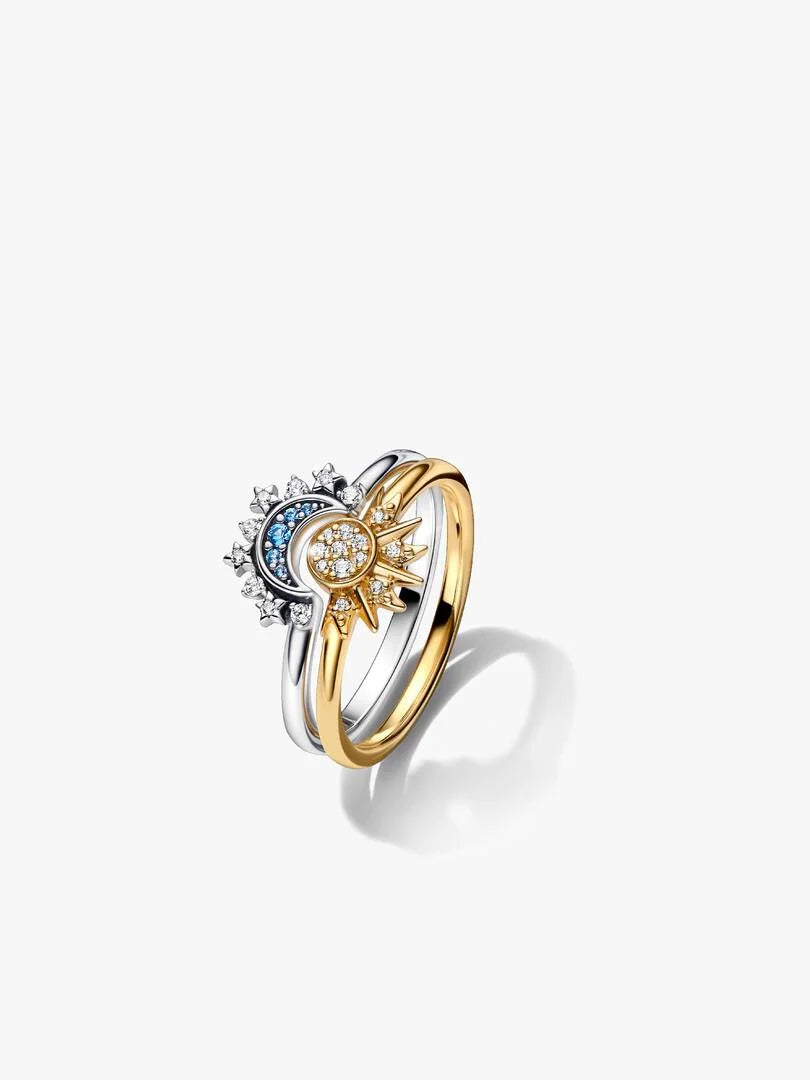 Conjunto de Regalo Anillos Sol y Luna