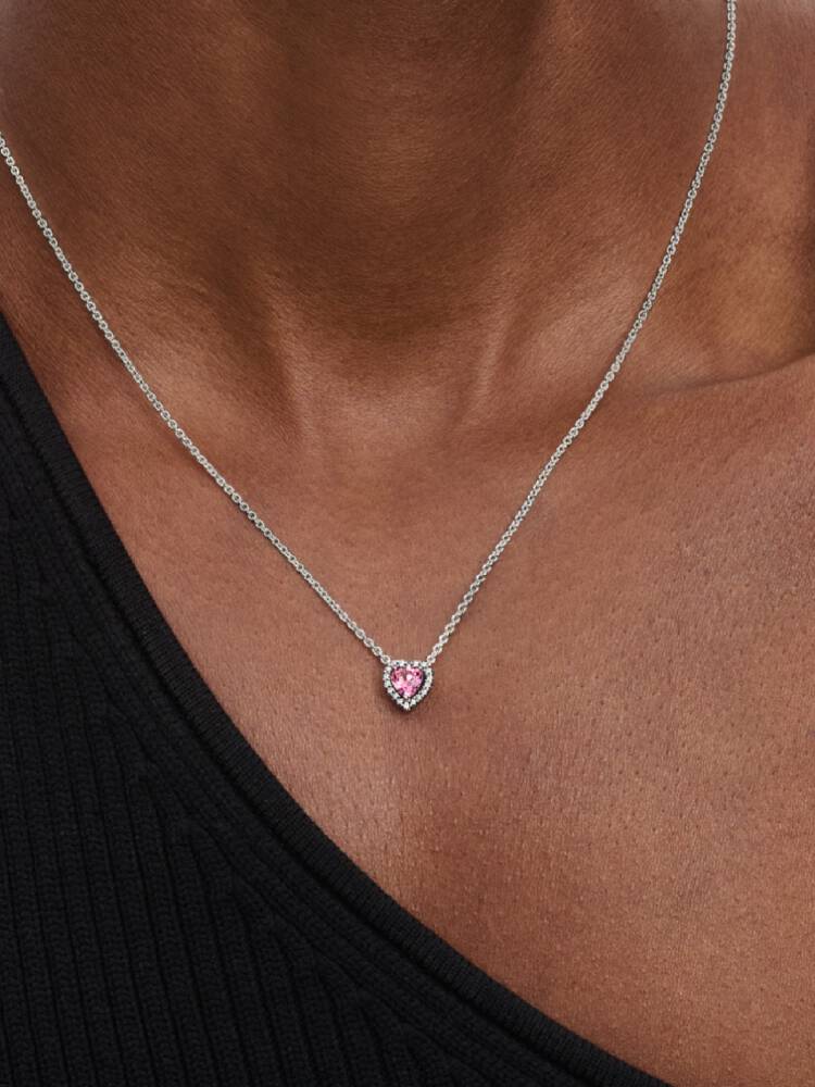 Collar Halo Corazón Rosa