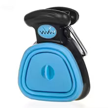 Recogedor de excrementos plegable para perros con 1 rollo de bolsas descomponibles, para limpiar y recoger excrementos.